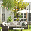 String Light Poles for Outside Hanging, Steel Lighting Stand for Patio Backyard Deck Wedding Party, 10FT, 2 Pack