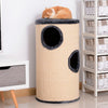 28" Cat Condo 3-Story Cat House with Sisal, Gray