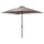 9' x 7' Outdoor Patio Solar Umbrella with Crank, Solar LED Lights, Tilting, Push-Button for Deck, Pool and Lawn, Tan