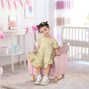 Kids Sofa, Single Lounger Armchair for Children with Strong Frame, Cute Pink Crown Throne for Relaxing, Watching TV, Studying