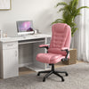 Heated Massage Office Chair, Heated Reclining Desk Chair with 6 Vibration Points, Armrest and Remote, Pink