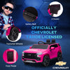 Electric Toy Car for Kids with Remote Control, 12V Battery Powered Ride On Car for Toddler 3-6 Years Old, Licensed Chevrolet TAHOE, Pink