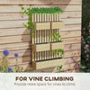 Wall-Mounted Planter Box with Trellis, for Climbing Plants, Outdoor Wood Raised Garden Bed with Adjustable Height