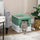 Cat Litter Box Funiture with Lid, Enclosed Cat Litter Tray with Front Entry & Top Exit, Large Space Portable Pet Toilet with Scoop, Green