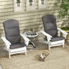 Outdoor Chair Cushions for Adirondack Chair, Replacement Cushions with Ties, Seat & Back Cushion, Gray