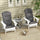 Outdoor Chair Cushions for Adirondack Chair, Replacement Cushions with Ties, Seat & Back Cushion, Gray