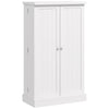 Freestanding Kitchen Pantry, Kitchen Storage Cabinet with 5-Tier Shelf, 12 Spice Racks, Adjustable Shelves, White