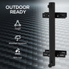 Patio Umbrella Holder Stand for Deck Railing, Umbrella Deck Mount Bracket with Adjustable Clamps, Black