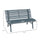 Outdoor Bench Patio Bench, Aluminum Lightweight Park Bench with Slatted Seat for Lawn, Park, Deck, Blue