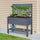 41" Raised Garden Bed Mobile Elevated Wooden Planter Box Stand with Wheels, Trellis and Storage Shelf, Gray