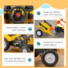 Ride-On Kids Bulldozer/Excavator Toy with Real Working Dirt Bucket, Easy Pedal Controls, 6 Wheels, & Cargo Trailer