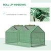 4' x 2' x 2' Mini Greenhouse, Outdoor Garden Greenhouse Tent with Roll-up Windows, Steel Frame and PE Cover, White