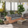 Wicker Patio Couch, PE Rattan 3-Seat Sofa, Outdoor Furniture with Deep Seating, Cushions, Steel Frame, Gray, Sand