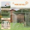 19.7' x 7.5' x 7.5' Dog Kennel Outdoor for All Breed Dogs with Waterproof UV Resistant Roof, Silver