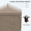 19' x 10' Pop Up Canopy with Sidewalls, Height Adjustable Large Party Tent with Leg Weight Bags, 2 Doors and Wheeled Carry Bag