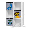 Toy Storage Organizer with 6 Storage Bins, 24.25" x 11.75" x 36", White