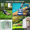 7' x 4' Outdoor Storage Shed, Garden Tool House with Foundation, Vents & Sliding Doors for Backyard Patio Lawn, Light Green