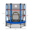 Φ4.5FT Kids Trampoline with Enclosure Net, Springless Design, Safety Pad and Steel Frame, Toddler Round Bouncer for Age 3 to 6 Years, Blue