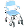 Accessibility Commode Wheelchair 300 lbs, Rolling Shower Wheelchair with Wheels, Rectangle Detachable Bucket & Waterproof Design
