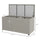 83 Gallon Deck Box, Outdoor Storage Chest, PE Wicker Trunk for Outside on Wheels for Garden Tools, Pool Toys & Patio Furniture Cushions, Gray