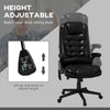 6 Point Vibrating Massage Office Chair with Heat, Massage Chair with Recliner, Padded Armrests & Remote, Black