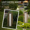 Solar Floor Lamp, Outdoor Rattan Garden Lantern Pathway Light, Decorative Driveway Lighting with Auto On/Off LED Lights for Porch, Yard, Sand