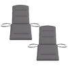 Outdoor Chair Cushions for Adirondack Chair, Replacement Cushions with Ties, Seat & Back Cushion, Gray