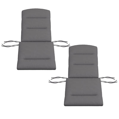Outdoor Chair Cushions for Adirondack Chair, Replacement Cushions with Ties, Seat & Back Cushion, Gray