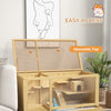 Extra Large Wooden Hamster Cage with Pull-out Tray, Seesaws, Ladder