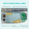 Turtle Enclosure, Turtle Tank Aquarium with Water Pump, Filter Layer, Multi Functional Area, Full View Visually Reptile Habitat