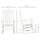 2PCs Outdoor Rocking Chair with Armrests, Fade-Resistant Waterproof HDPE for Indoor & Outdoor, White