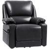 Power Lift Chair for Relaxation-Loving Individuals, Faux Leather Recliner Sofa with Vibration Massage and Heat, Remote, Side Pockets – Black