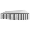 20' x 33' Heavy-Duty Large Wedding Tent, Outdoor Carport Garage Party Tent, Patio Gazebo Canopy with Sidewall, Gray