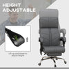 Heated Massage Office Chair with 4 Vibration Points, Heated Reclining PU Leather Computer Chair with Adjustable Height, Gray