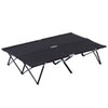 2 Person Folding Camping Cot for Adults, 50" Extra Wide Outdoor Portable Sleeping Cot with Carry Bag, Elevated Camping Bed, Beach Hiking