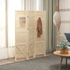 4.5' 3 Panel Room Divider, Tall Wood Indoor Portable Folding Privacy Screens, Partition Wall Divider for Home Office,
