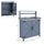 Outdoor Wooden Potting Bench with Storage Cabinet, Shelf, Galvanized Plated Tabletop for Backyard, Balcony, Gray