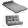 Convertible Bed Chair, Folding Floor Sofa Chair with Adjustable Backrest and Headrest, Dark Gray