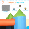 5 in 1 Kids Bounce House with 2 Slides Pool Trampoline Climbing Wall Water Cannon, Outdoor Indoor Inflatable Water Slide, for 3-8 Years Old