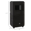 8,000 BTU Moible Air Conditioner 345 Sq. Ft., Dehumidifier Fan Auto Sleep with 24H Timer On/Off, Window Kit, Black