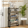 Shoe Cabinet with 3 Flip Drawer Cabinet, Walnut