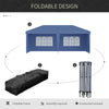 10' x 20' Pop Up Outdoor Party Tent with 4 Removable Sidewalls, Wedding & Event Canopy with Carry Bag for Patio, Backyard, Blue