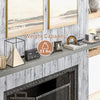 72"  Fireplace Mantel, Floating Farmhouse Solid Fir Wood Shelf, Handmade Heavy Duty Wall Mounted Shelf, with Metal Bracket, Rustic Gray