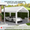 10 x 20ft Carport Roof, UV Resistant Canopy Replacement, Fits 84C-378V00 and 84C-206 Series, White