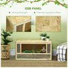 Wooden Reptile Terrarium with Sliding Door for Chameleon, Lizard, Snake, Frog, Turtle, 31.5" x 15.7" x 15.7"