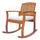 Outdoor Rocking Chair with Cushion, Acacia Wood Patio Rocker for Backyard, Patio, Home, Teak Tone