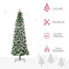 9ft Pre-Lit Snow-Dipped Artificial Christmas Tree with Realistic Branches, 460 LED Lights, Pine Cones, Red Berries and 1298 Tips