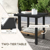 3 Pieces Bistro Set, Patio Wicker Furniture Set with Rattan Rocking Chairs and Coffee Table for Garden, Balcony, White