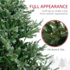 6' Artificial Wide Christmas Tree Holiday Décor, with Easy-to-Shape Branches, Auto Open, Steel Base, Green