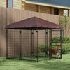 4.6' x 5' Dog Kennel Outdoor with Waterproof Canopy, Large Door